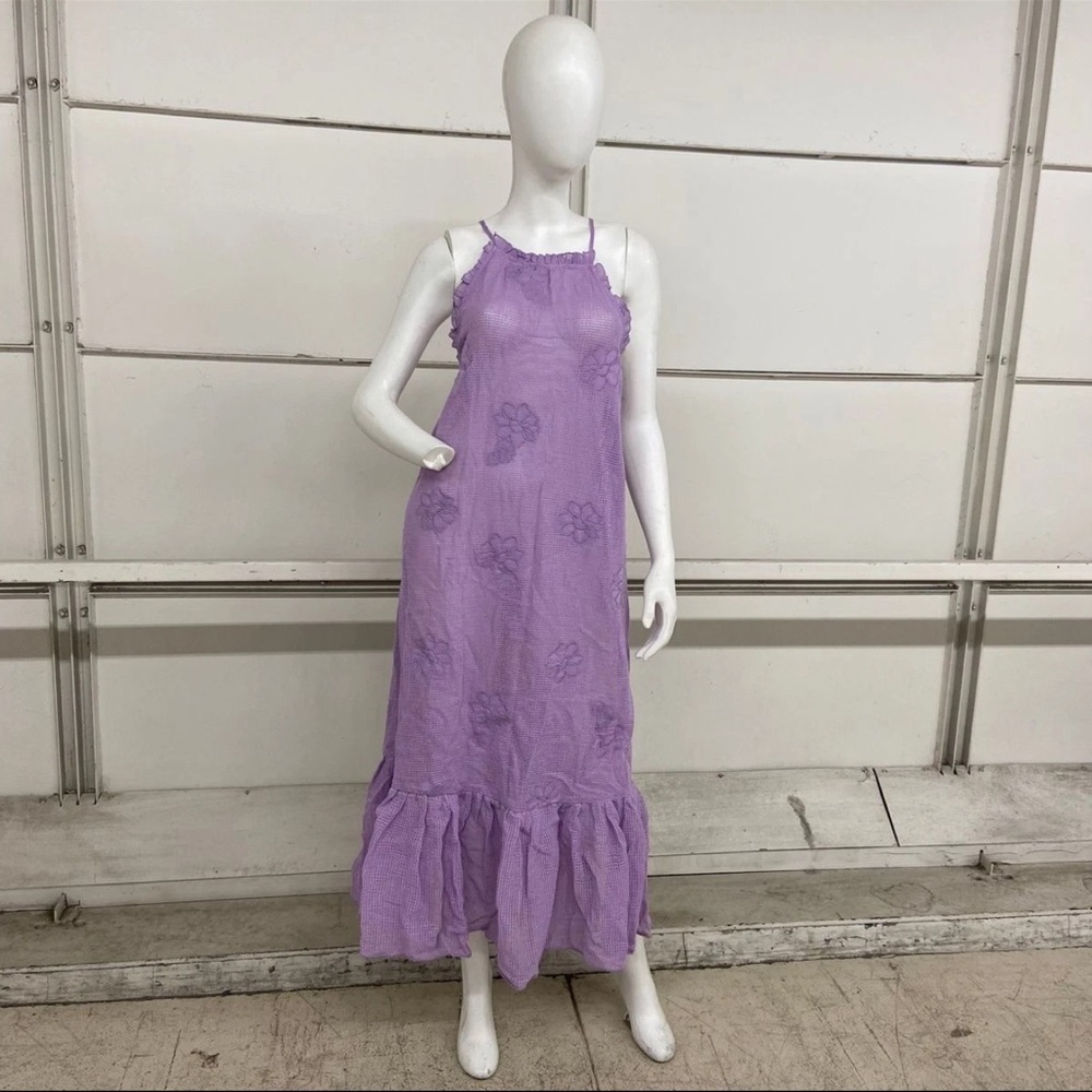 ANTHROPOLOGIE The Malika Crochet
Dress Women's Size MP Lilac 158.00